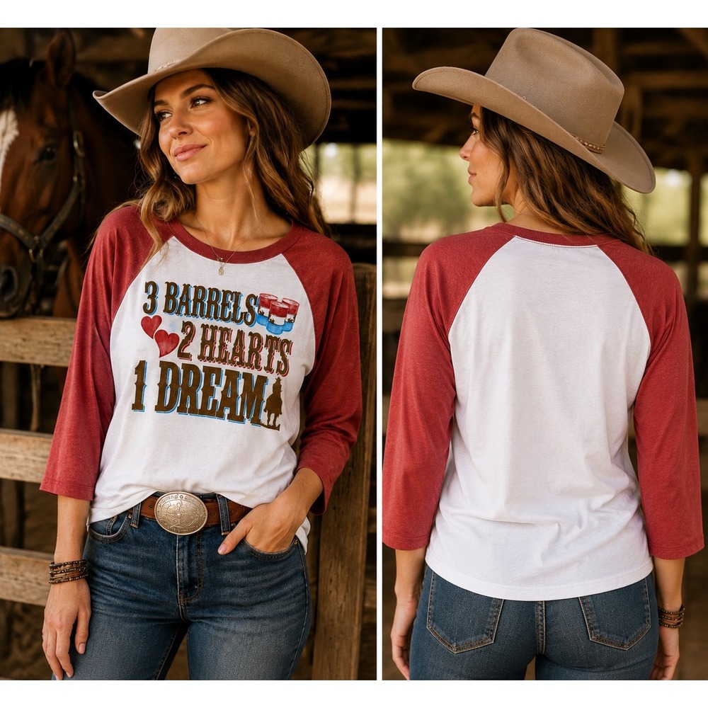 Women's Rodeo T Shirt barrel riding XL ATX Mafia